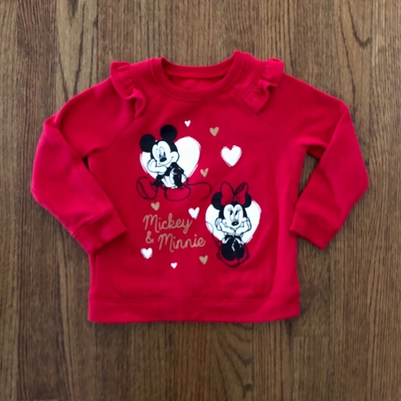🎉 Host Pick 🎉 Jumping Beans Disney Mickey & Minnie Sweatshirt, Size 3T - Picture 2 of 5